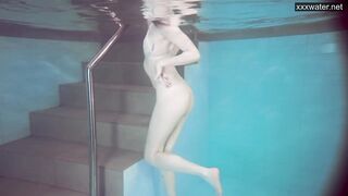 Sasha Vetochka masturbates and swims