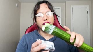 ASMR Biggest Cucumber with Yogurt: The Almost all wonderful Way to Eat It ? ?NSFW