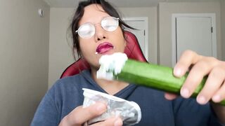 ASMR Biggest Cucumber with Yogurt: The Almost all wonderful Way to Eat It ? ?NSFW