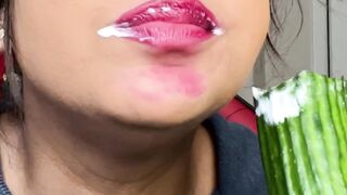 ASMR Biggest Cucumber with Yogurt: The Almost all wonderful Way to Eat It ? ?NSFW