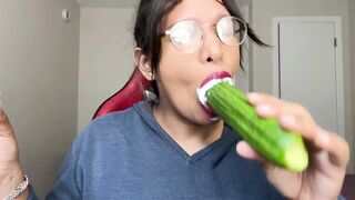 ASMR Biggest Cucumber with Yogurt: The Almost all wonderful Way to Eat It ? ?NSFW