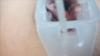 Anal speculum and pussy play juicy orgasms close up