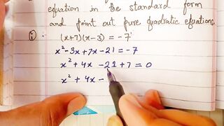 Match lec 41 - Learning new equations