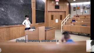 My Sexy Teacher Strokes My Rod in Front of the Whole Class and Then I Lick Her