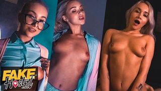 When the NERD BEAUTY turns into an ABSOLUTE SEX NYMPH - Fake Hostel