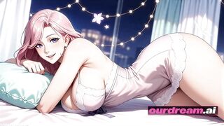 Insatiable Manga Pink-Haired Playgirl's Bedroom Creampie