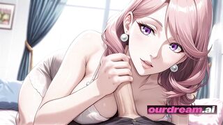 Insatiable Manga Pink-Haired Playgirl's Bedroom Creampie