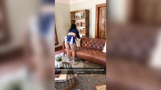 My cheerleader girlfriend became a free use maid after a lost bet