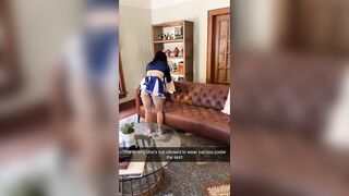 My cheerleader girlfriend became a free use maid after a lost bet