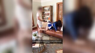 My cheerleader girlfriend became a free use maid after a lost bet