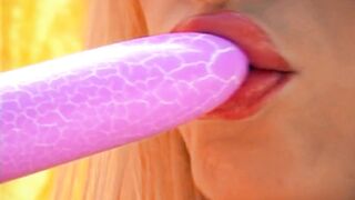 Busty Golden-haired Playgirl Nikki Benz Enjoys Her Dildo