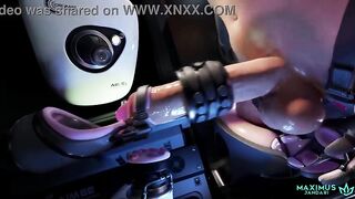 Brigitte Overwatch Shemale hentai Milking Machine 3D Anime