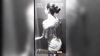Big Ass Blonde Showing off Below the Shower in My T-shirt