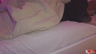 Stepmom and stepson share a daybed - Stepmom when stepson masturbates her twat with a knob