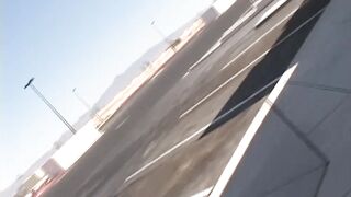Blonde Little April Masturbates in Public