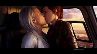 AI grok video lesbian videogame MJ x Silver Sable Spider-Dude Playstation 4