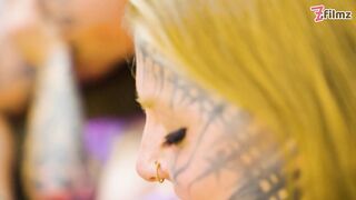 Lesbian Orgy – Anal & Squirt – Tattooed Beauties Pleasuring Each Other’s Holes and Licking Snatch – ATM,