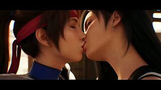 Grok Imagine AI video FFVII, Tifa x Jessie