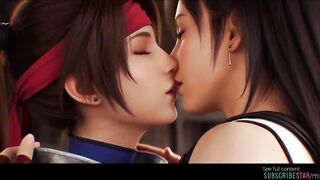 Grok Imagine AI video FFVII, Tifa x Jessie