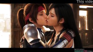 Grok Imagine AI video FFVII, Tifa x Jessie
