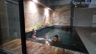 After a swim in the pool, the friendship story ends in sex: betraying a friend's trust by with her husband.