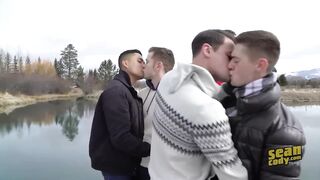 SEAN CODY - Six Hungry Dudes Kick Off A Steamy Winter Orgy In A Secluded Escape
