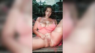 Nice-looking, very hot woman masturbates on episode because her date didn't show up and she was burning with lust, longing for his big wang