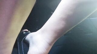 Mall Errands & Fitting Room Reveal: Nicoletta’s Black Sandals & Natural Unshaved Tease (Public to Private POV)
