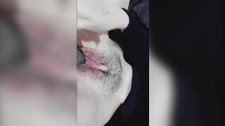 Long Sexting Session with Subtitles: Skinny Punk Beauty Shows Underwear and Ends with Orgasm