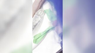 Crossdresser Smokin', Riding Sex toy’s, & Drinking own Cum Pov