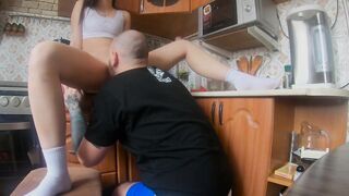 Kitchen Sex After Her Long Day at Work
