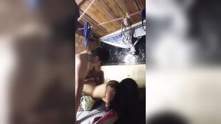 Slender beauty can't hold the thick cock in the booty, Anal
