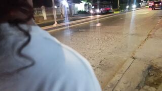 I was on the street and we ended up fucking at my house