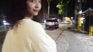 I was on the street and we ended up fucking at my house