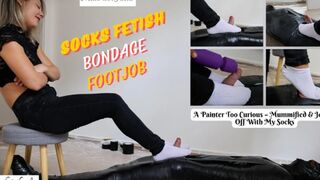 A Painter Too Curious Mummified & Jerked off with My Socks - Mistress Julia