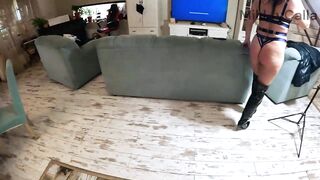 Glossy Downjacket Fetish Try-On. Yiff Hoods, Deepthroat, Masturbation and Cum Finish