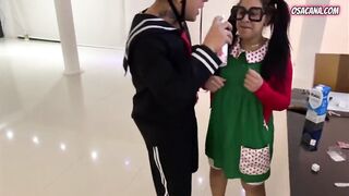 Kiko Breaks Pigtails on His Weenie