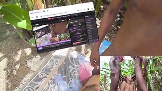 White Latin hottie gal Sucks 2 black boyz in mixed reality