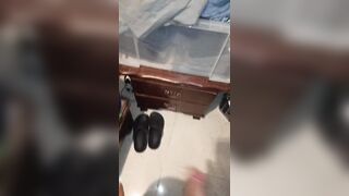 T-girl empties her balls