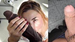 Huge dong fucks my twat and fills it with cum - MIKA LAFUENTE BIG JOCK REACTION