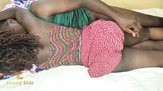 Ebony tenderness always loves to be penetrated by a penis after caresses.