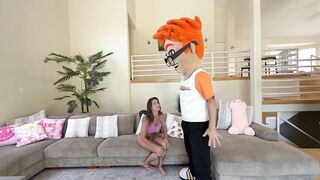 Tiny tits tattooed Sadie Schafer got her trimmed vagina filled in standing doggy by me