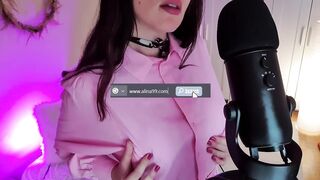 Mixing Oil and spit on my melons (ASMR)