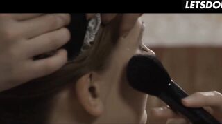Riding the Masked Guy's Schlong in Garter Thong and Heels, Grinding My Snatch Deep