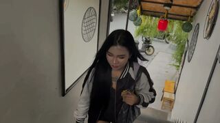 20 Year Old Rural Asian with Bushy Pussy Creampie by Big Knob Monger