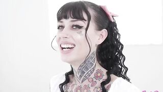Slender CC Doll Loves Gagging All Over Pumped up James Hotty's Big Schlong!