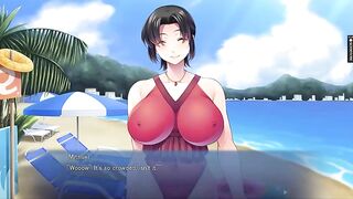 Wench mama group-drilled on beach