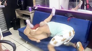 Tattoo artist fucks nymph after tattooing her booty.