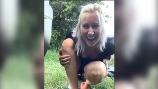 Golden-haired Pees in the Doggy Positinal