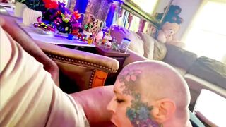 TS Diana Deelight swaps head and gets drilled by her boyfriend Jrockstar82 on the daybed